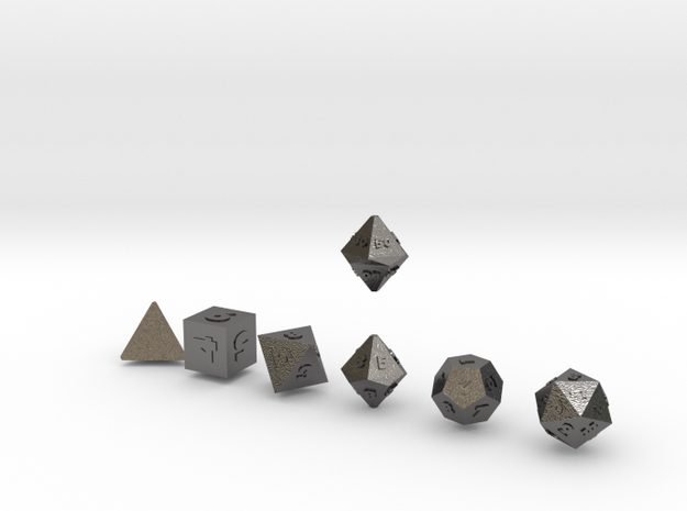FUTURISTIC Outies Sharp dice in Polished Nickel Steel