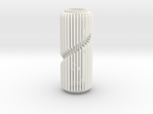 Spiral Column Lamp V1 in White Processed Versatile Plastic