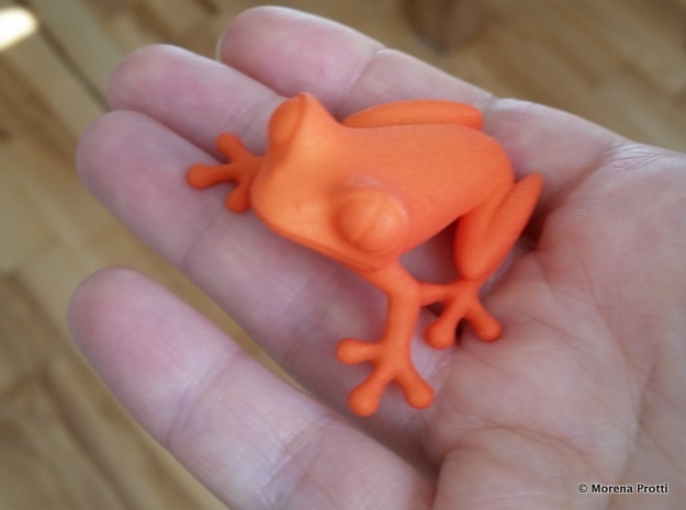 SuperTreefrog - 3D Printing Classic Designer Toy  in Orange Processed Versatile Plastic