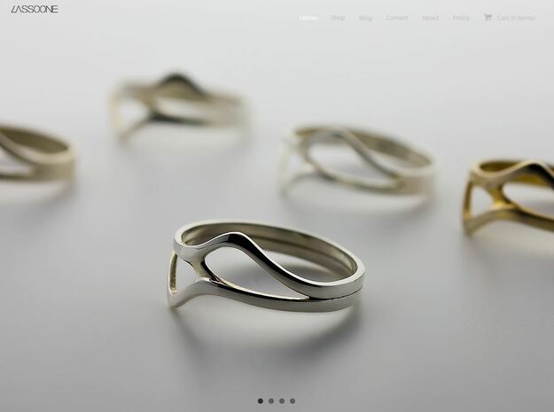 Oeno Ring in Fine Detail Polished Silver