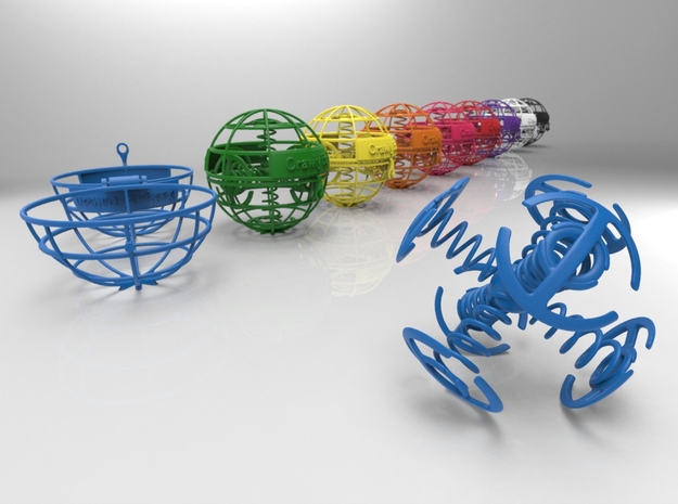 Crawly Ball in Blue Processed Versatile Plastic