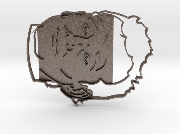 Bill Murray Cookie Cutter in Polished Bronzed Silver Steel