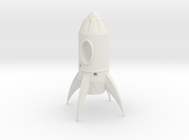 Fallout Rocket Keyring (In-Game) in White Natural Versatile Plastic