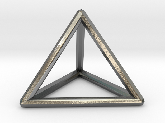 Pyramid / Triangle Ring in Polished Silver