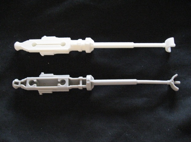 Star Wars POTF X-Wing Laser Cannon Rot. Suppressor in White Natural Versatile Plastic