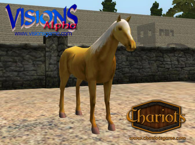Horse Golden Palomino in Full Color Sandstone