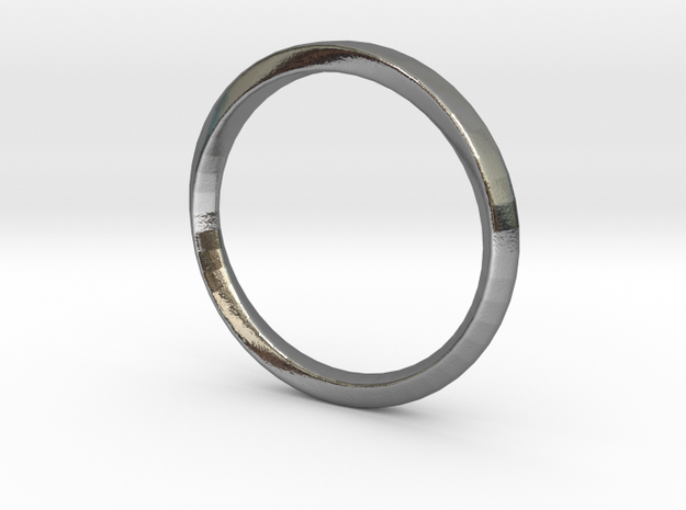Mobius Ring Plain Size US 3.75 in Polished Silver