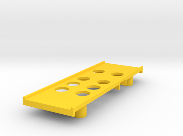 Yokomo 834b Battery Tray in Yellow Processed Versatile Plastic