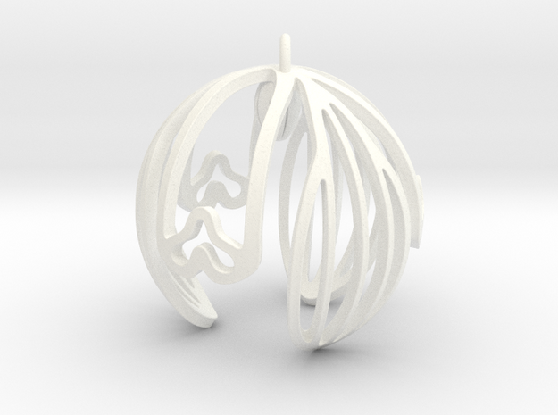 Snowdrop Ornament in White Processed Versatile Plastic