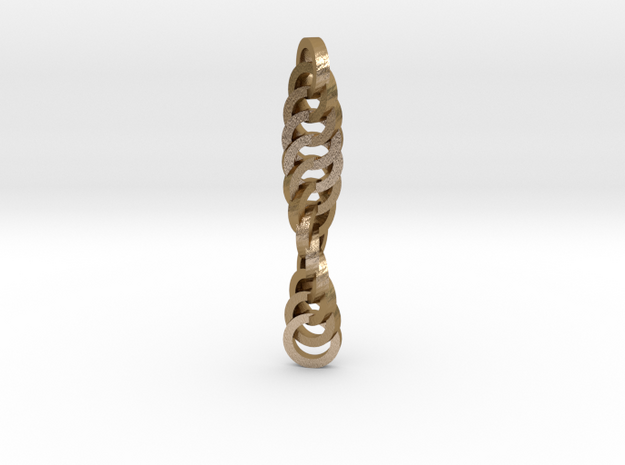 Twisted Pendant in Polished Gold Steel