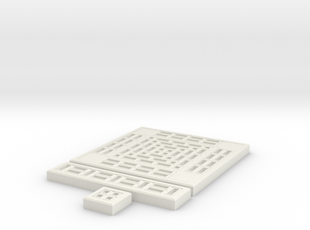 SciFi Tile 06 - Standard walkway in White Natural Versatile Plastic