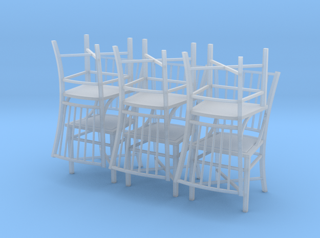 1:48 French Country Chair Set in Smooth Fine Detail Plastic