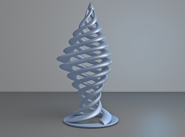Spiral Lamp armature in White Natural Versatile Plastic