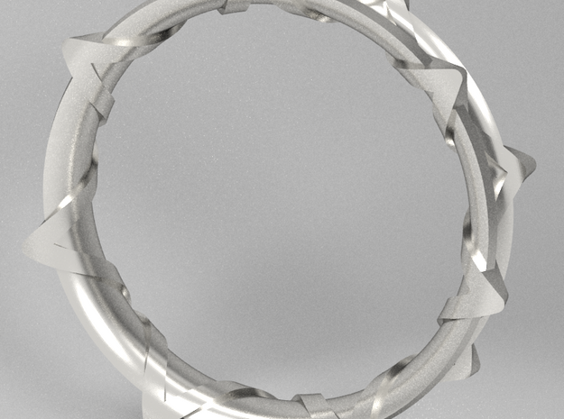 Twisted Star Bangle in White Natural Versatile Plastic