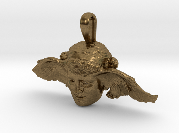 Petite Hypnos, god of sleep, pendant in Natural Bronze