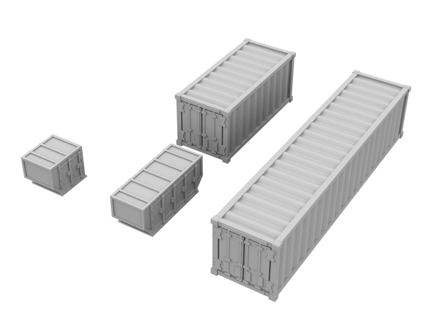 1:500_Containers [x40][A] in Smooth Fine Detail Plastic