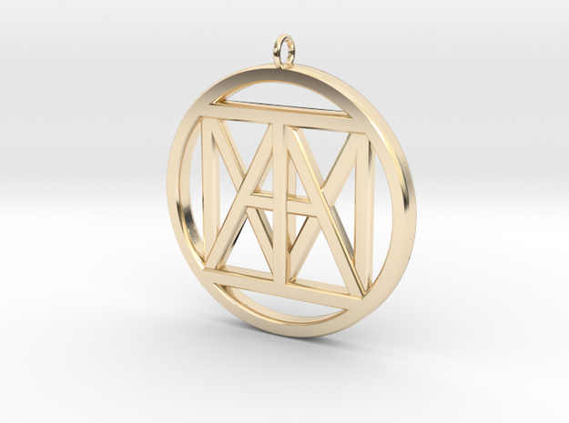 United "I AM" 3D,  3" Bling size in 14K Yellow Gold