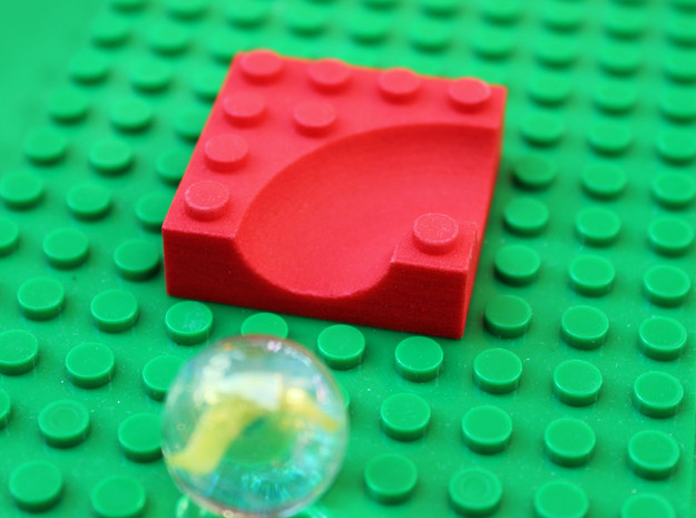 B4 Left Curve in Red Processed Versatile Plastic