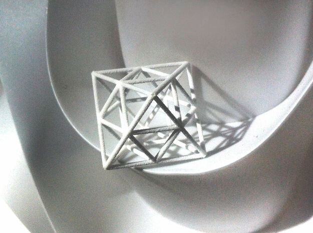 octahedron in White Natural Versatile Plastic