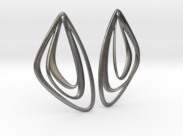 The Minimalist Earrings Set I (1 Pair) in Polished Nickel Steel