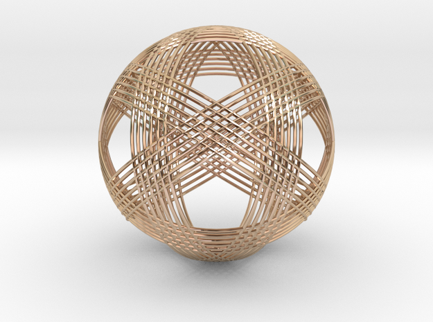 Woven Sphere in 14k Rose Gold Plated Brass