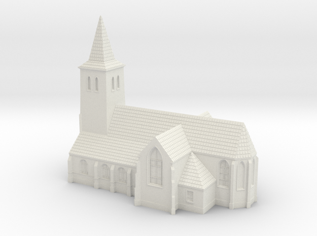 1:285-Church in White Natural Versatile Plastic