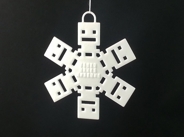 Turbo Buddy Snowflake Ornament in White Processed Versatile Plastic