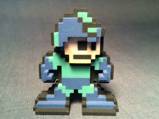 World of Nintendo Style 8-Bit Megaman Figure