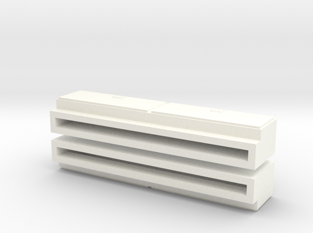 1/64 Side Tool Box - 1.35" long in White Processed Versatile Plastic