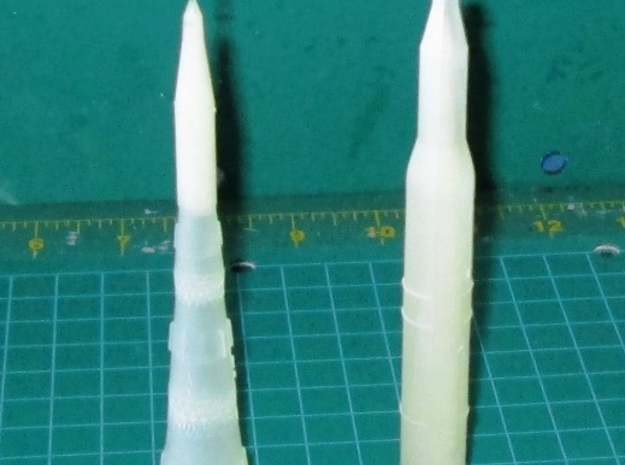 1/700 NASA Saturn 5 Rocket Hollowed in Smooth Fine Detail Plastic