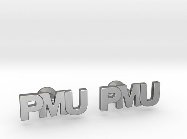 Monogram Cufflinks PMU in Polished Silver