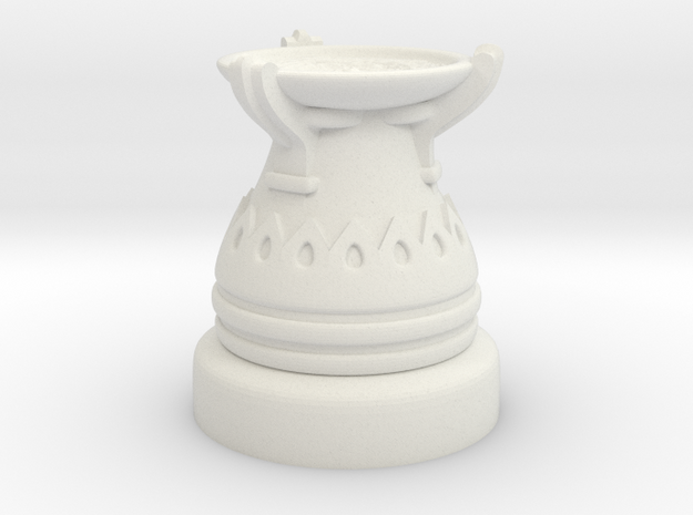 35mm Egyptian Cauldron  in White Natural Versatile Plastic