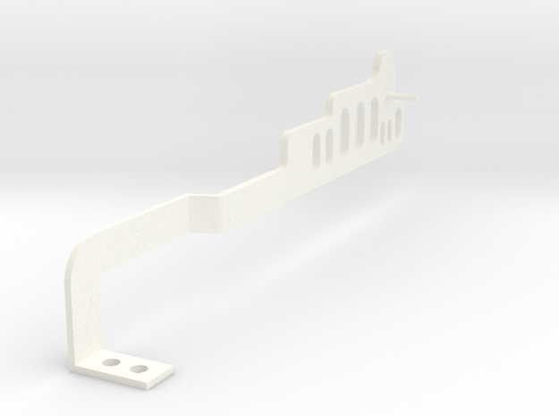 Side wall for Drop-on Jankó Piano Adaptor in White Processed Versatile Plastic