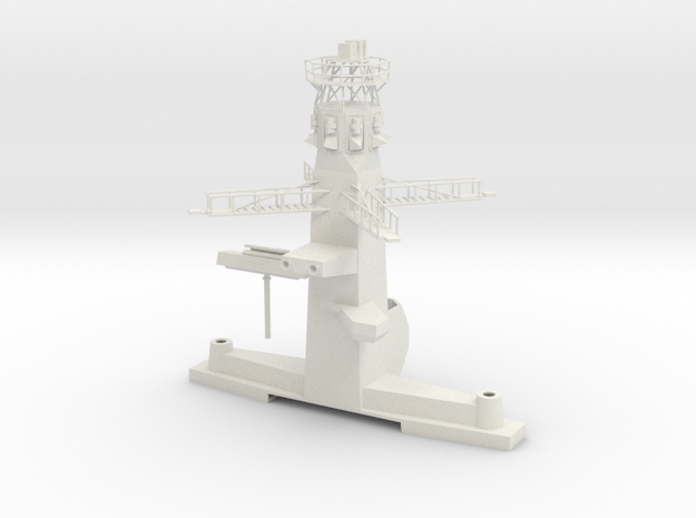 1/96 : 1/100 scale Type 23 British Navy Main Mast in White Natural Versatile Plastic