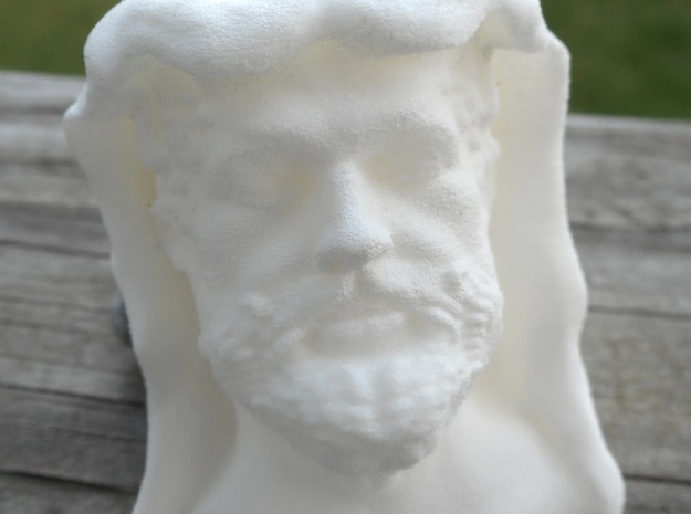 Hercules bust in White Processed Versatile Plastic