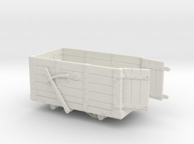FR Wagon No. 97 7mm Scale Open Doors in White Natural Versatile Plastic