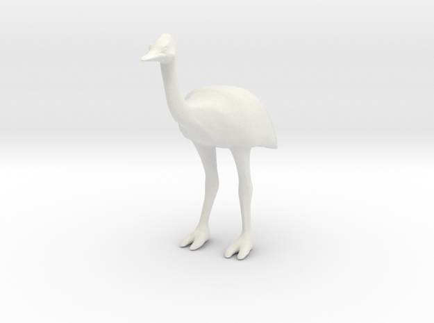 Ostrich in White Natural Versatile Plastic