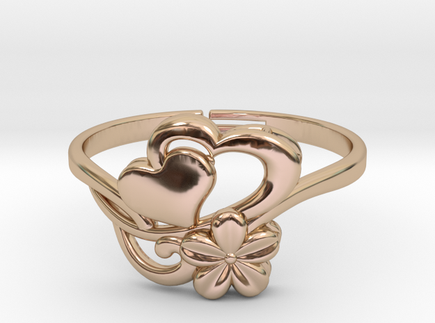 Flower Ring 1  in 14k Rose Gold