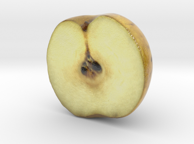 The Pear-Half-mini in Glossy Full Color Sandstone