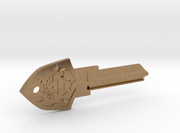 Zelda Shield House Key Blank - KW11/97 in Natural Brass