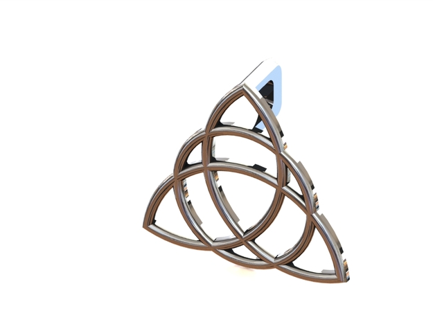 Charmed Triquetra Pendant in Fine Detail Polished Silver
