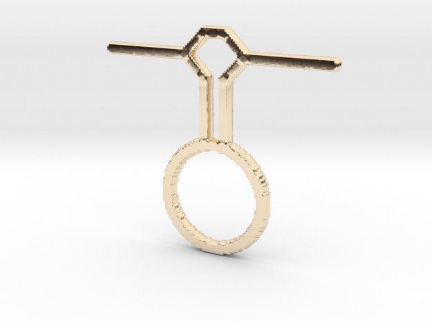 Pendulum Pendant in 14k Gold Plated Brass