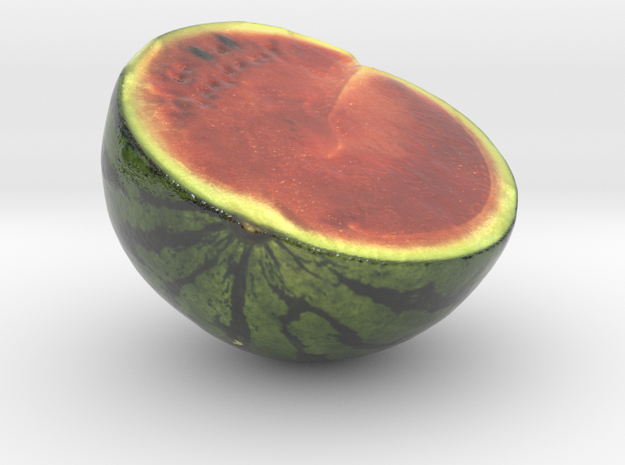 The Watermelon-2-Half-mini in Glossy Full Color Sandstone