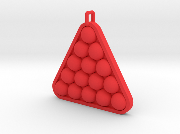 Snooker / Pool Ball Pendant in Red Processed Versatile Plastic