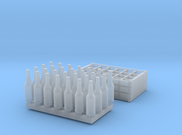 1:35 Bottles and Crates - 28 Bottles/1-Crate in Smooth Fine Detail Plastic