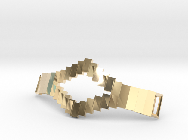 Tetris Bracelet in 14k Gold Plated Brass