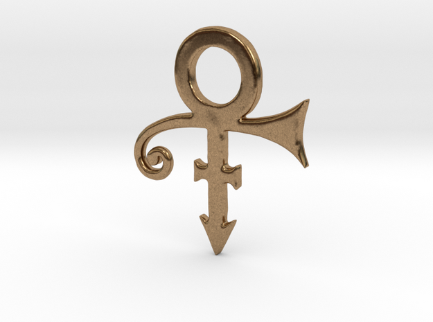 Prince Logo Pendant in Natural Brass