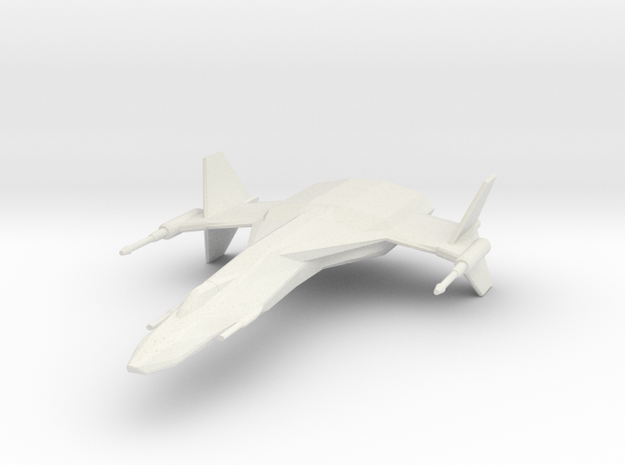 StarHawk Space Fighter Miniature in White Natural Versatile Plastic