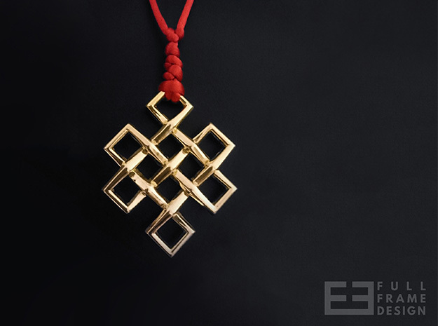 Endless Knot in 18k Gold Plated Brass