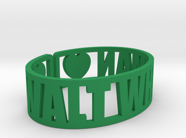 Walt Whitman Cuff in Green Processed Versatile Plastic